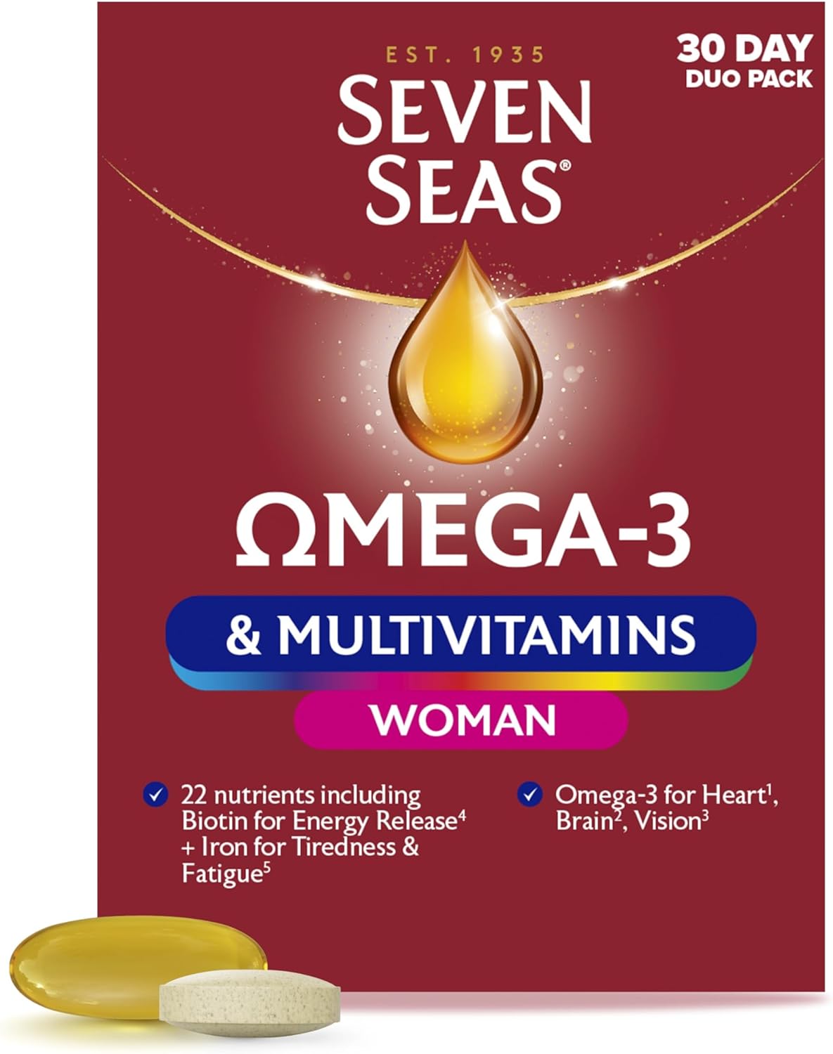 Seven Seas Omega-3 & Multivitamins Woman — 30-Day Duo Pack