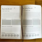Blue Gratitude Journal with Silver Lining - 120 pages - I am Thankful For